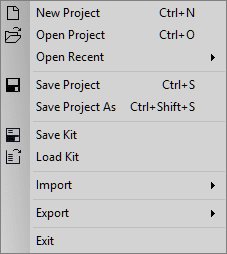 File menu