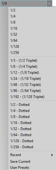 note division presets