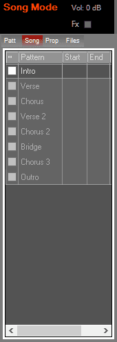 Song mode list