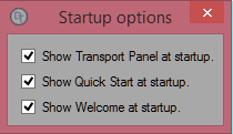 Startup options