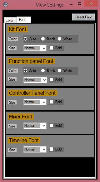 Visual hit length toggle button